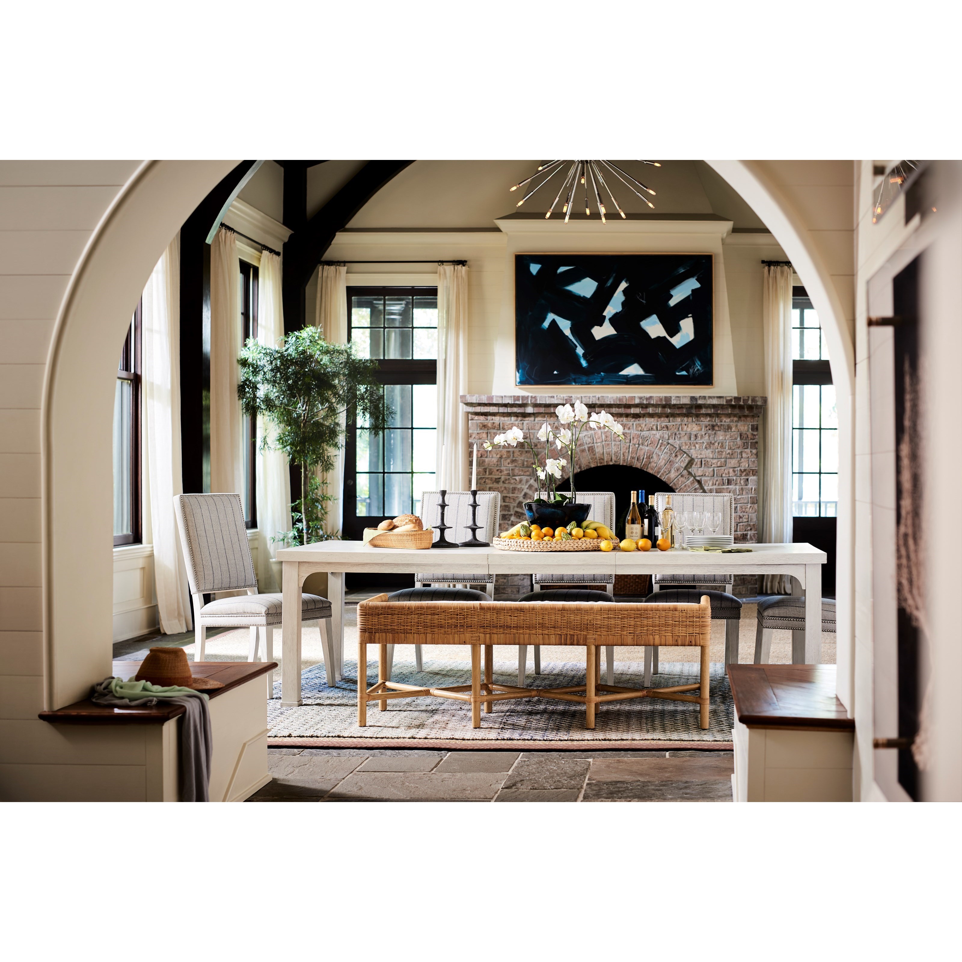 Universal Coastal Living Home Escape Dining Table with 24